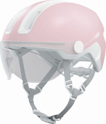 ABUS kerékpáros városi sisak Hud-Y ACE, In-Mold, beépített átlátszó szemüveggel, pure rose, M (54-58 cm)