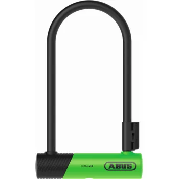 ABUS U-lakat Ultra 410K/170 HB230, USH tartóval, zöld