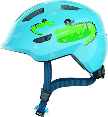 ABUS kerékpáros gyerek sisak Smiley 3.0, In-Mold, blue croco, M (50-55 cm)