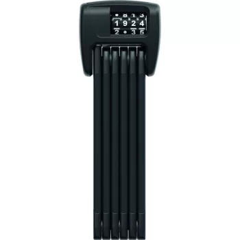   ABUS hajtogatható lakat számzárral BORDO LED 6000C/90, SH tartóval, fekete