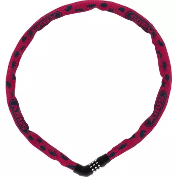   ABUS láncos lakat jelkóddal Steel-O-Chain Symbols 4804C/75, pink