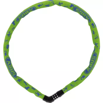   ABUS láncos lakat jelkóddal Steel-O-Chain Symbols 4804C/75, lime