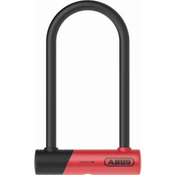 ABUS U-lakat Ultimate 420K/150 HB230, USH tartóval, piros