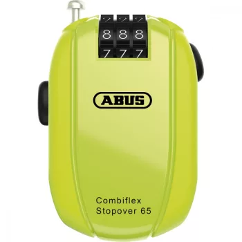   ABUS mini kábellakat számzárral Combiflex StopOver, 65 cm, neon