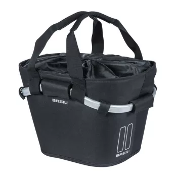   Basil elsõ kosár Classic Carry All Front Basket, KF kompatibilis, kormányadapter nélkül (BA 70177), fekete