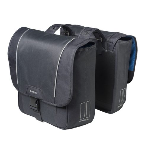 Basil dupla táska Sport Design Double Bag, Universal Bridge system, grafitszürke