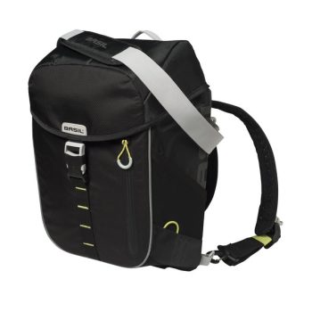   Basil egyoldalas táska és hátizsák Miles Daypack, Hook ON, fekete lime