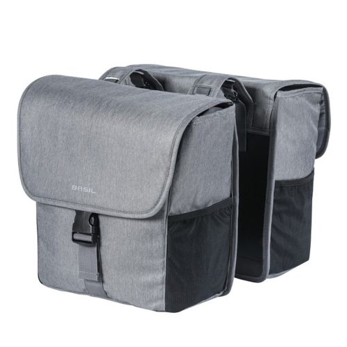 Basil dupla táska Go Double Bag, Universal Bridge system, szürke