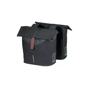   Basil dupla táska City Double Bag, Universal Bridge system, fekete