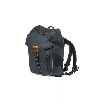   Basil egyoldalas táska és hátizsák Miles Tarpaulin bicycle daypack, Hook ON, fekete narancs