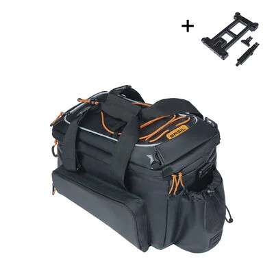 Basil csomagtartó táska Miles Tarpaulin Trunkbag XL Pro MIK 2.0 adapterrel (TBA 70173), 9-36 literes, fekete narancs