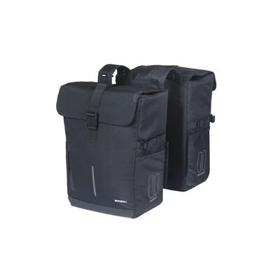Basil dupla táska Move Double Bag, Universal Bridge System, fekete