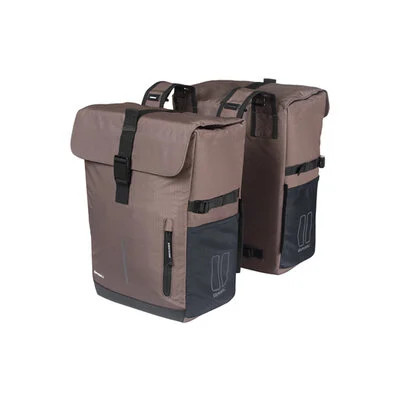Basil dupla táska Move Double Bag, Universal Bridge System, barna