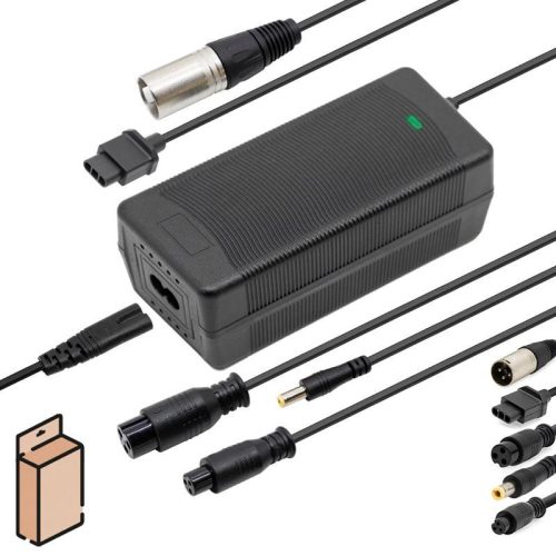 48 V-os töltő (54,6 V) 2A DC és GX csatlakozókkal SmartGyro Speedway/Rockway és hasonlók/NIU készülékekhez