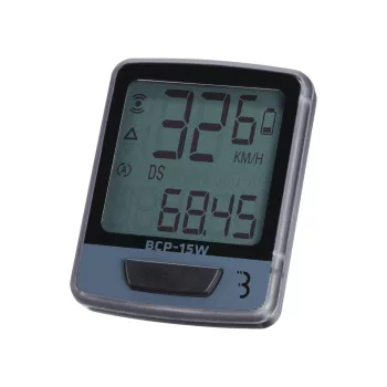   BCP-15W kerékpáros komputer DashBoard, vezeték nélküli, 10 funkciós, fekete/ezüst