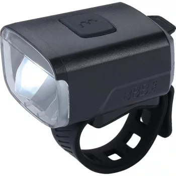   BLS-143 kerékpáros első lámpa Stud, 130 lumen, 4 mód, micro USB tölthető 1000mAh akku, gumis felfogatással