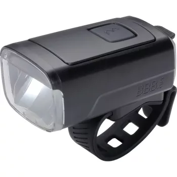   BBB Cycling kerékpáros első lámpa BLS-230 Stud50, 200 lumen, 4 mód, micro USB tölthető 2500 mAh akku, gumis felfogatással