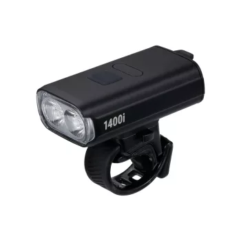   BBB Cycling kerékpáros első lámpa BLS-271i StrikeDuo 1400i, 1400 lumen, 8 mód, USB-C tölthető akku, gumis felfogatás, visszajelzővel, távirányító kompatibilis (BLS-179/178i)