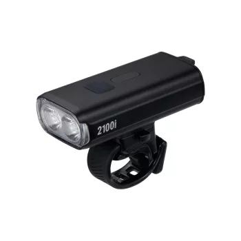   BBB Cycling kerékpáros első lámpa BLS-273i StrikeDuo 2100i, 2100 lumen, 8 mód, USB-C tölthető akku, gumis felfogatás, visszajelzővel, vezeték nélküli távirányítóval (BLS-178i)