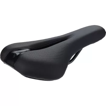   BSD-137 kerékpáros nyereg SportComfort 2.0, unisex, szintetikus bőr bevonat, anatómiai nyílással, 165mm széles, 265mm hosszú, fekete