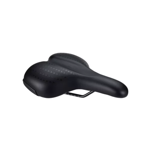 BBB Cycling kerékpáros nyereg BSD-95 SoftComfort Gelfoam Series, unisex, aktív kerékpározási testtartáshoz, 185mm széles, fekete