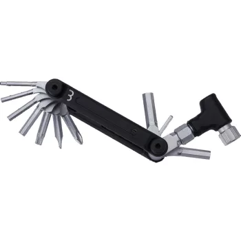   BTL-203 kerékpáros szerszám - marokszerszám RoyalFold CO2 Inflator, 16 funkció, láncszem tartóval és CO2 pumpával, fekete
