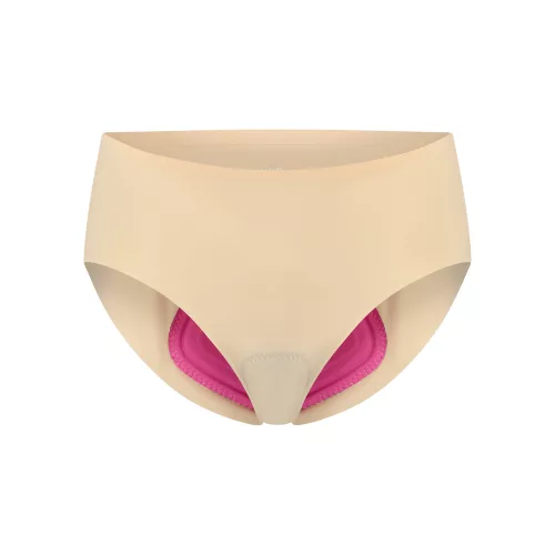 BBB Cycling kerékpáros aláöltöző BUW-66 ComfortBrief, női párnázott alsó, bőrszínű, XS-S