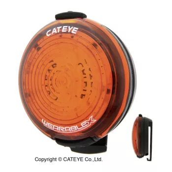   Lámpa CATEYE WEARABLE-X SL-WA100 ruhára piros USB tölt szíjjal (2/4-10/10)