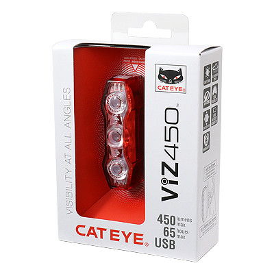 Lámpa cateye hátsó VIZ450 TLLD820R 4Funk/3led 