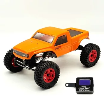   Terra comp - 1/18 ARTR (részben összeszerelt) RC crawler fekete lángmintával