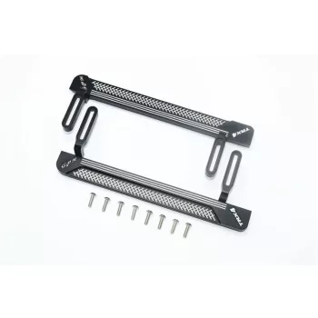   ALUMÍNIUM OLDALSÓ LÉPCSŐK (HÁLÓZOTT MINTÁVAL B) - 10 RÉSZES KÉSZLET fekete GPM TRX TRX4 DEFENDER BRONCO BLAZER