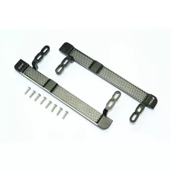   ALUMÍNIUM OLDALSÓ LÉPCSŐK (HÁLÓZOTT MINTÁVAL) - 10 RÉSZES KÉSZLET fekete GPM TRX TRX4 DEFENDER