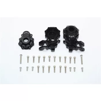   ALUMÍNIUM ELSŐ KERÉKAGYAK - 28 RÉSZES KÉSZLET, fekete GPM TRX TRX4 DEFENDER TRX6