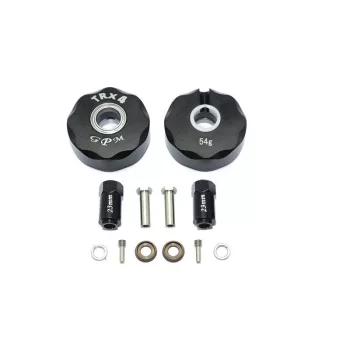   ALU KERÉKCSUKLÓ TENGELYSÚLY + 23MM-ES HEX ADP -12 DB GPM TRX TRX4 DEFENDER TRX6 fekete