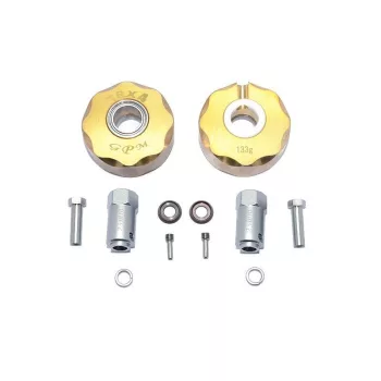   RÉZ KERÉKCSUKLÓ TENGELYSÚLLYAL + 23MM-ES IMBUSZ -12 DB GPM TRX TRX4 DEFENDER TRX6