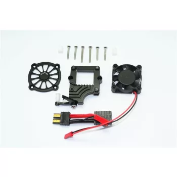   ALUMÍNIUM MOTOR HŰTŐVENTILÁTOR EGYSZERŰ RÖGZÍTÉSSEL - 12 RÉSZES KÉSZLET, fekete GPM TRX TRX4 DEFENDER TRX6
