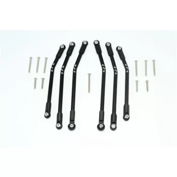   ÁLLÍTHATÓ ALUMÍNIUM FUTÓMŰ RUDAK - 17 RÉSZES KÉSZLET fekete GPM TRX TRX4 DEFENDER