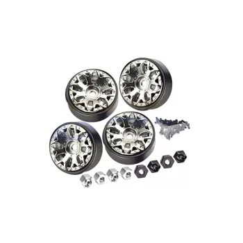   SLVR Beadlock 1.0 Y-alakú felnik Alumínium Ezüst 30x13.2mm (4) GPM TRX-4M, SCX24