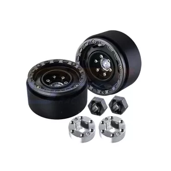   SLVR Beadlock 1.33 4-lyukú felni alumínium fekete 37x20mm (2) GPM TRX-4M, SCX24