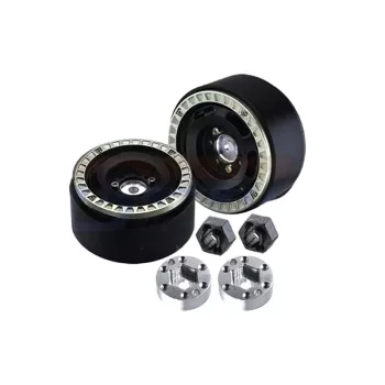   LVR Beadlock 1.33 6-lyukú felni alumínium ezüst 37x20mm (2) GPM TRX-4M, SCX24