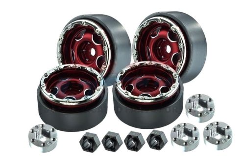 Beadlock 1.0 Stern-Felgen Alu rot 26,5x13,2mm (4)