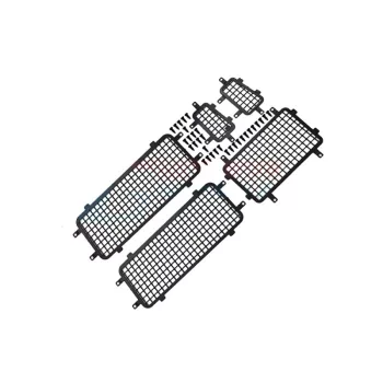   Fém ablakrácsok, oldalsó és hátsó, fekete, GPM TRX-4M Land Rover Defender