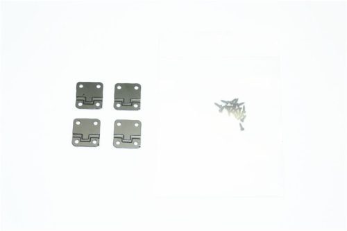 SCALE Acs stnl-steel DOOR HINGES TRX-4 DEFENDER-20PCS black