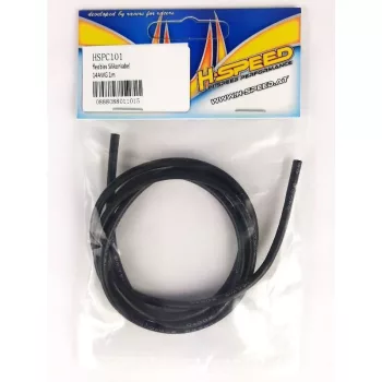 SZILIKON KÁBEL RUGALMAS 14AWG 2,5MM² 1M FEKETE H-SPEED