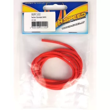 RUGALMAS SZILIKON KÁBEL 14AWG 2,5MM² 1M PIROS H-SPEED