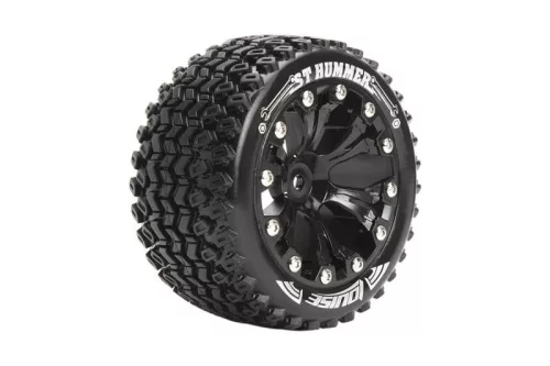 ST-Hummer lágy gumi 2.8-as felnire, fekete 12mm (1/2-es eltolás) (2) LOUISE 1/10 Stadium Truck - TRX 2WD elöl/4WD elöl/hátul, Nitro hátul