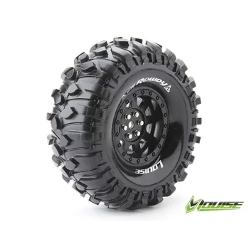   CR-Rowdy szuperlágy gumik 1.9-es felnin, fekete, 12 mm (1pár) LOUISE 1/10 Crawler (M121xSZ49mm/Mély: M48mm)