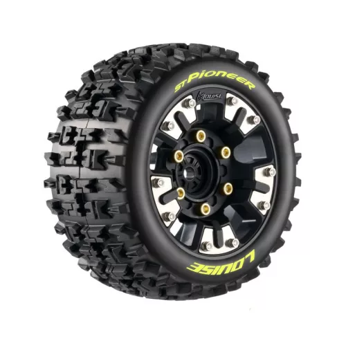 ST-PIONEER felnire szerelt, fekete 12 mm-es, levehető hatszögletű (0&1/2) (2) LOUISE TRX Mini-MAXX / XRT