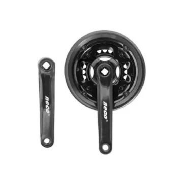   NECO NÉGYSZÖGTENGELYES MTB HAJTÓMŰ, 24-34-42T, 170mm, ACÉL, LÁNCVÉDŐVEL, FEKETE