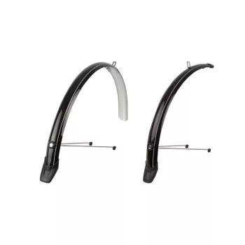   Polisport elsű-hátsó sárvédő szett TOWNY 26", 51 mm széles, alu, csavaros, pálcás, fekete
